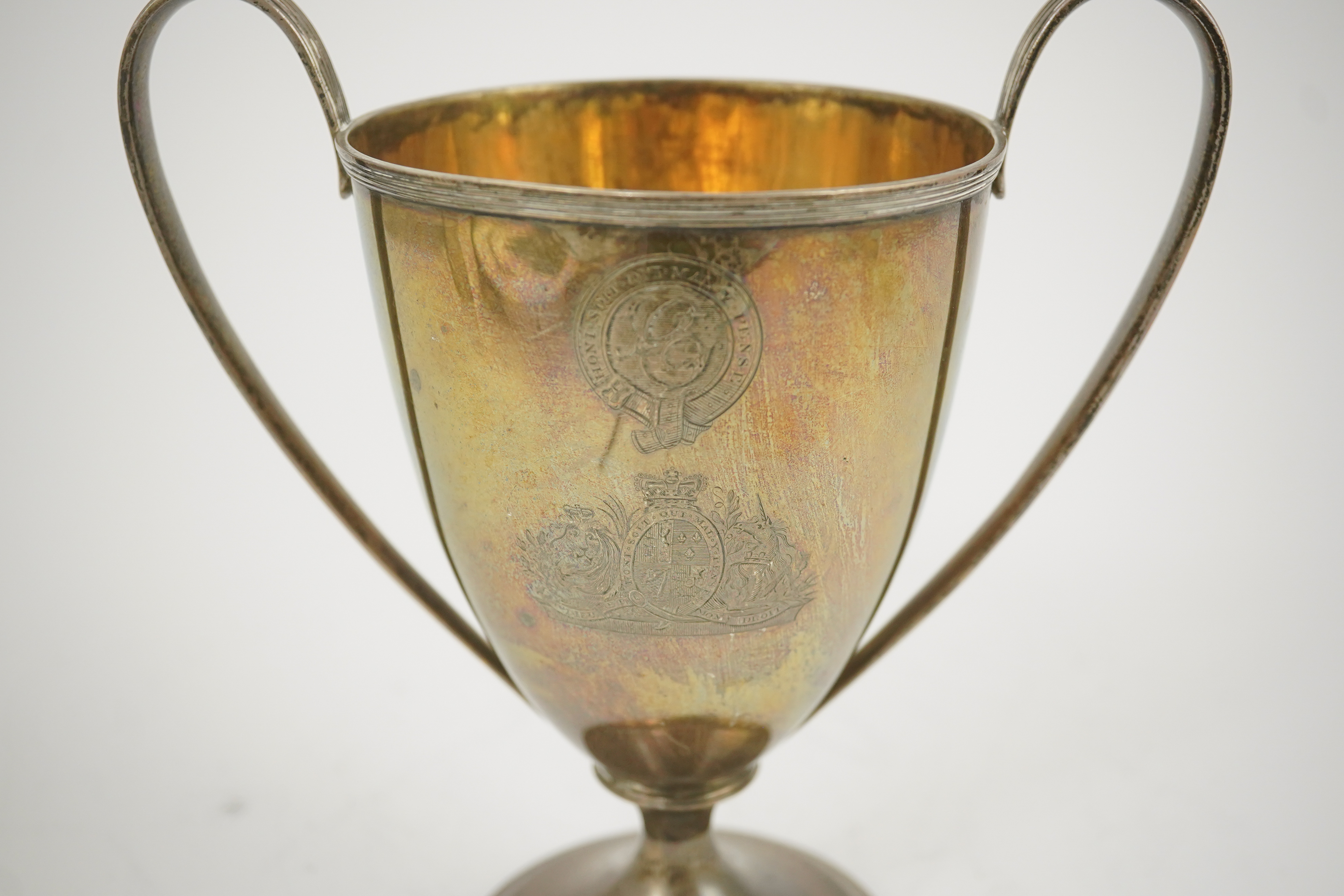 A George III silver two handled pedestal cup, by John Emes